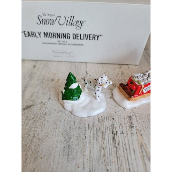 Dept 56 54313 Early Morning Delivery Snow village accessory Xmas - Picture 2 of 8